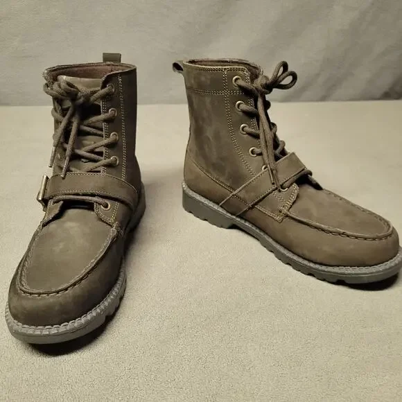 Polo Ralph Lauren Boots Boys Size 5 Suede Leather Ranger High Top Bear Buckle - Picture 12 of 16